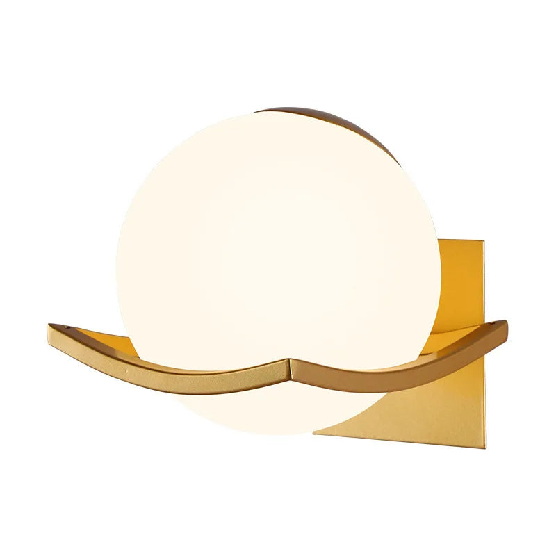 Applique murale Makar globe opalin