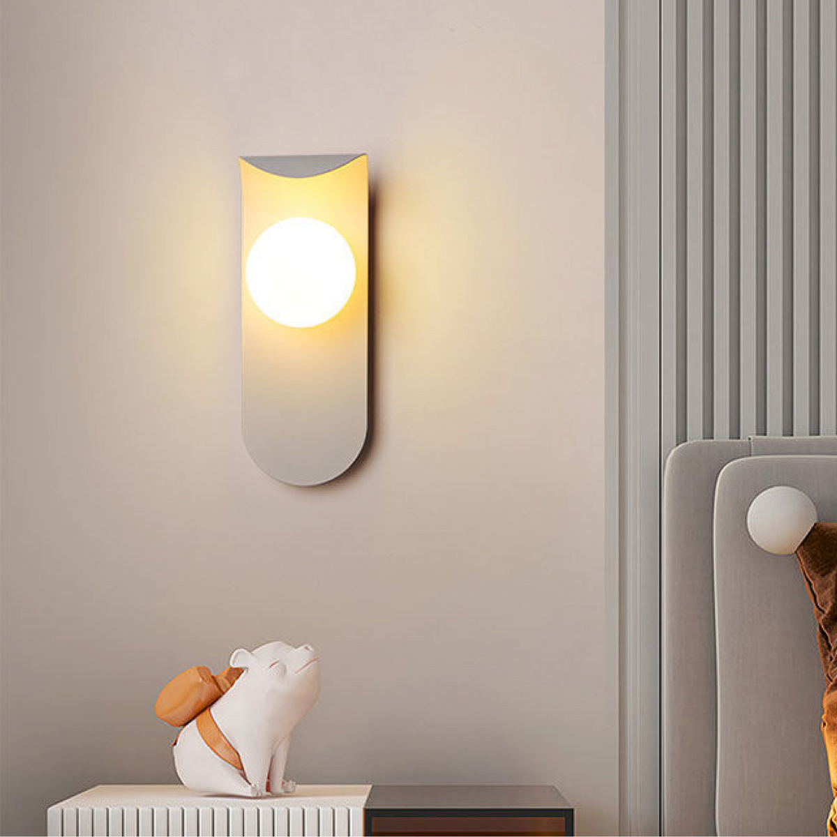Applique scandinave sphère givrée