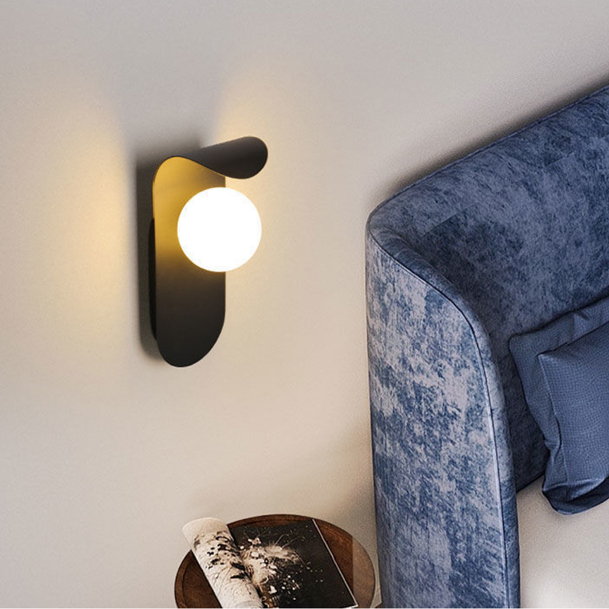 Applique scandinave sphère givrée