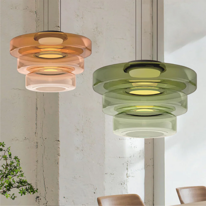Suspension en verre style Bauhaus