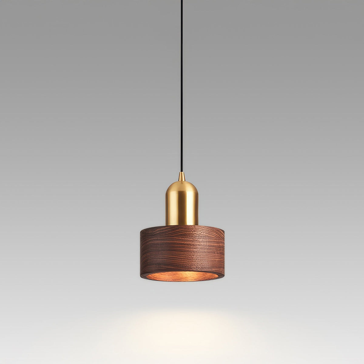 Suspension cylindrique en noyer