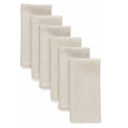 Serviettes de table en coton blanc, lot de 6