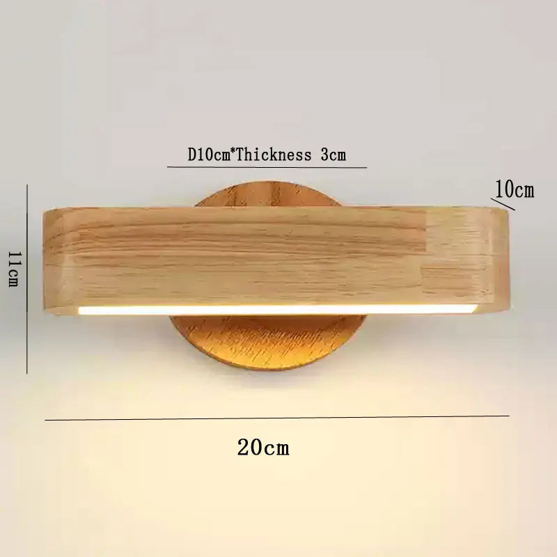 Applique murale orientable en bois