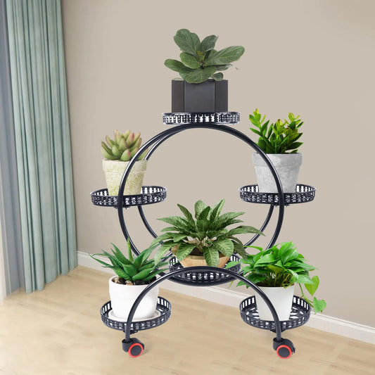 Support à plantes à roulettes