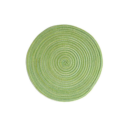 Napperons ronds en ramie tressée, lot de 4
