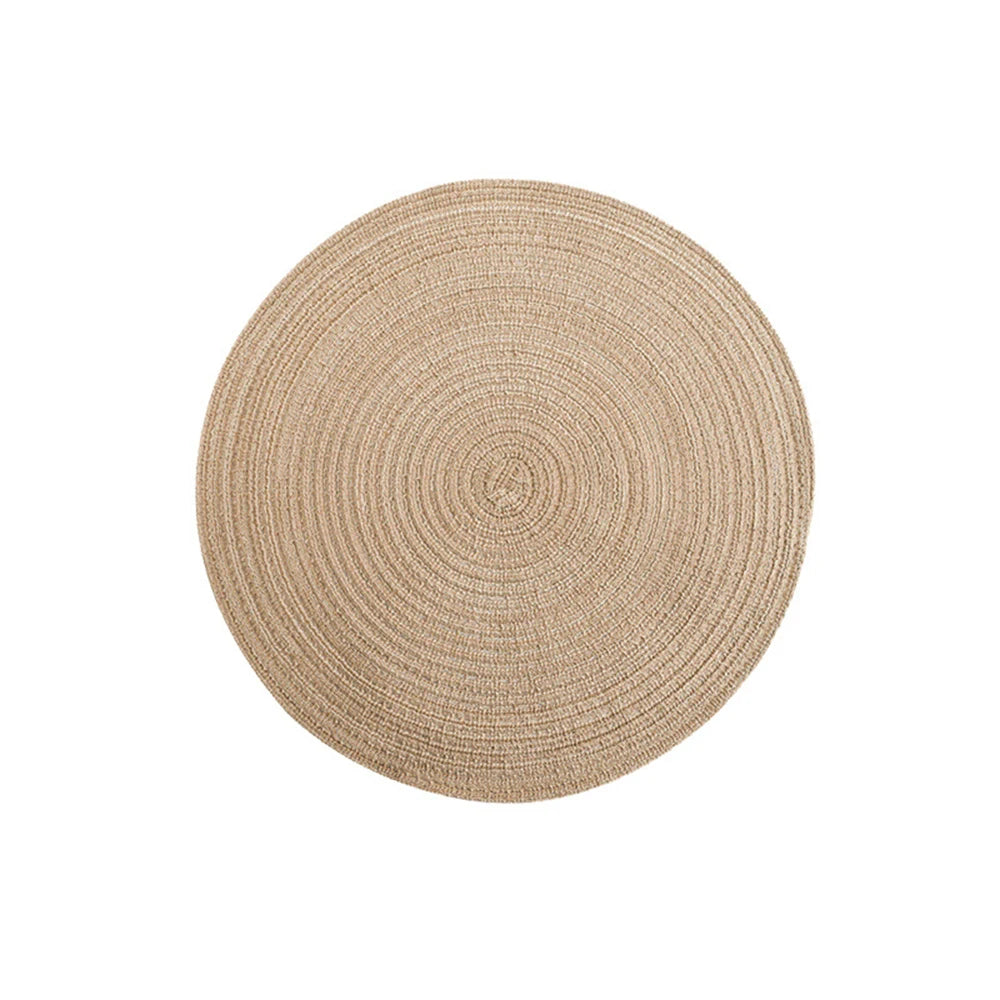Napperons ronds en ramie tressée, lot de 4