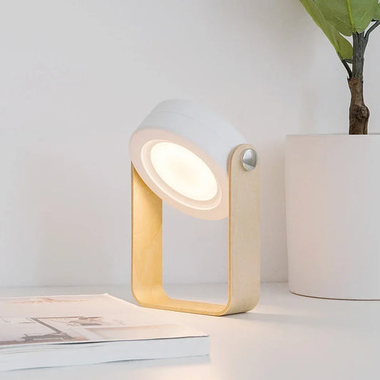 Lanterne portative en bois rechargeable