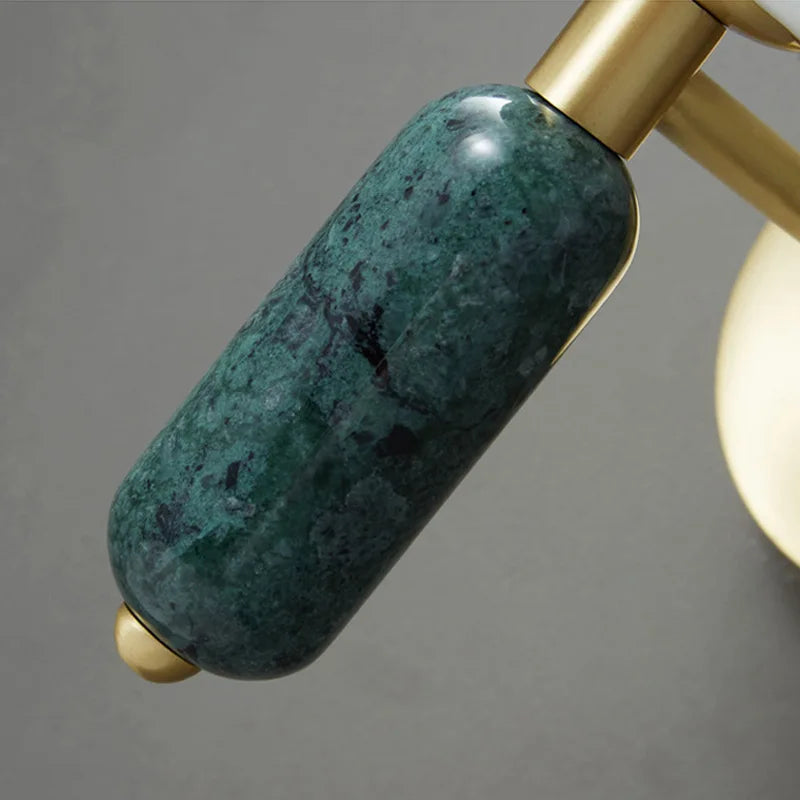 Applique en marbre et verre givré