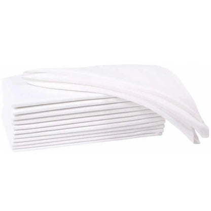 Serviettes de table en coton blanc, lot de 6