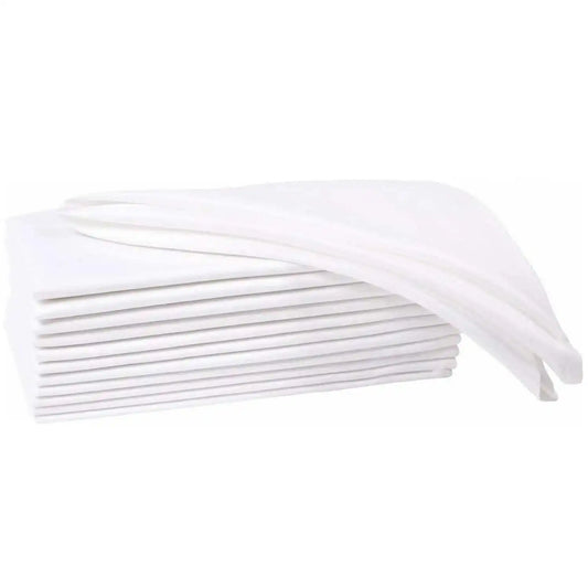 Serviettes de table en coton blanc, lot de 6