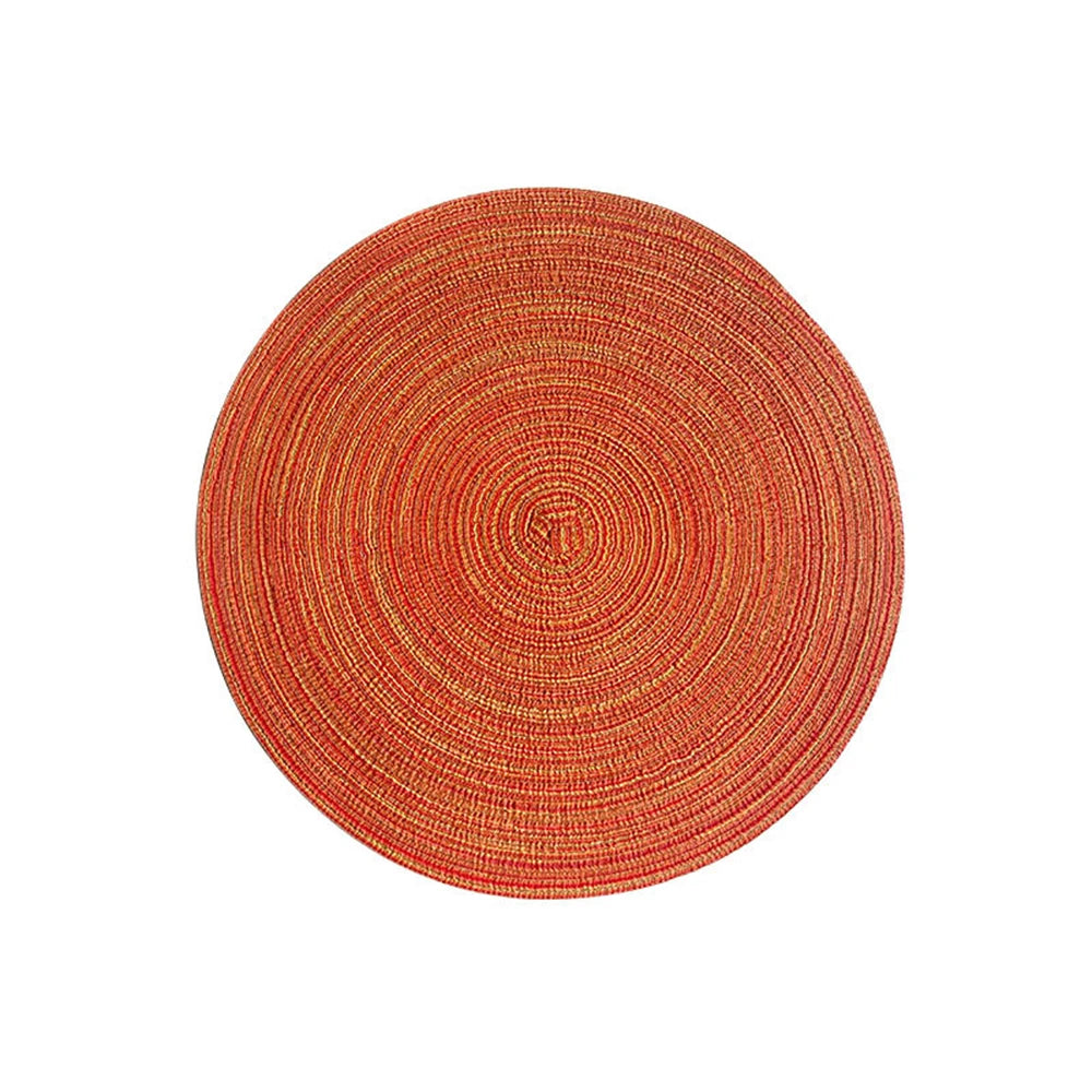 Napperons ronds en ramie tressée, lot de 4