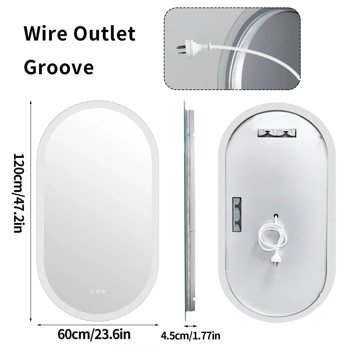 Miroir ovale LumoOval rétroéclairé