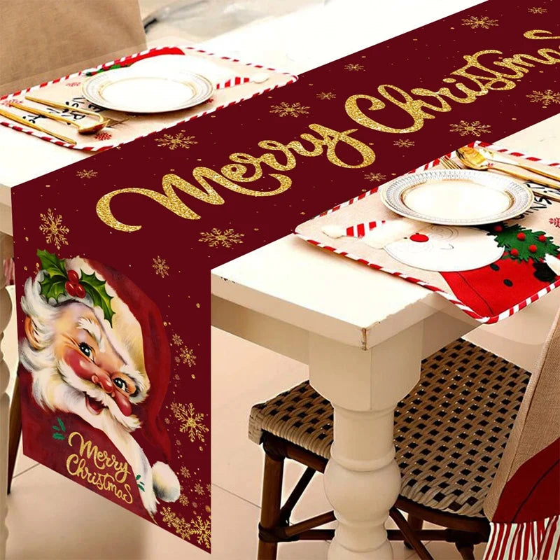Chemin de table de Noël au père Noël, 35 x 180 cm