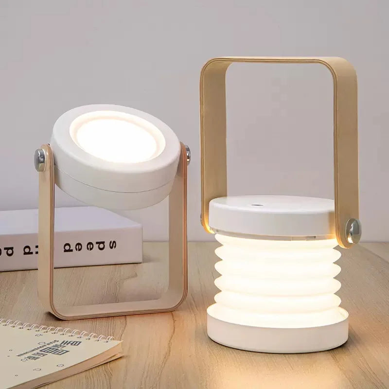 Lanterne portative en bois rechargeable