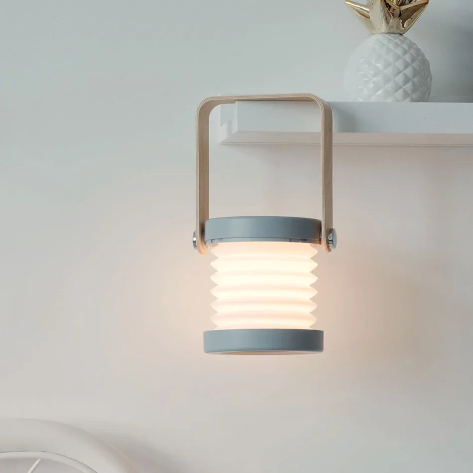Lanterne portative en bois rechargeable