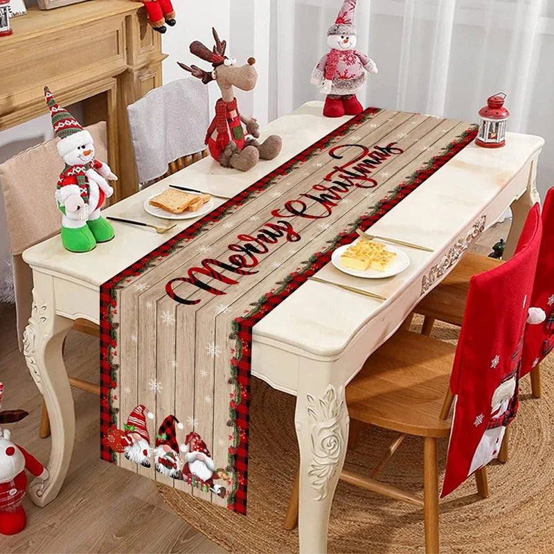 Chemin de table de Noël aux lutins, 35 x 180 cm