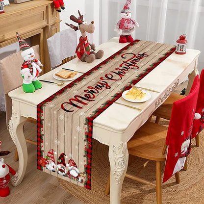 Chemin de table de Noël aux lutins, 35 x 180 cm