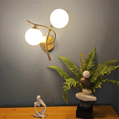 Applique murale Lunara double globe