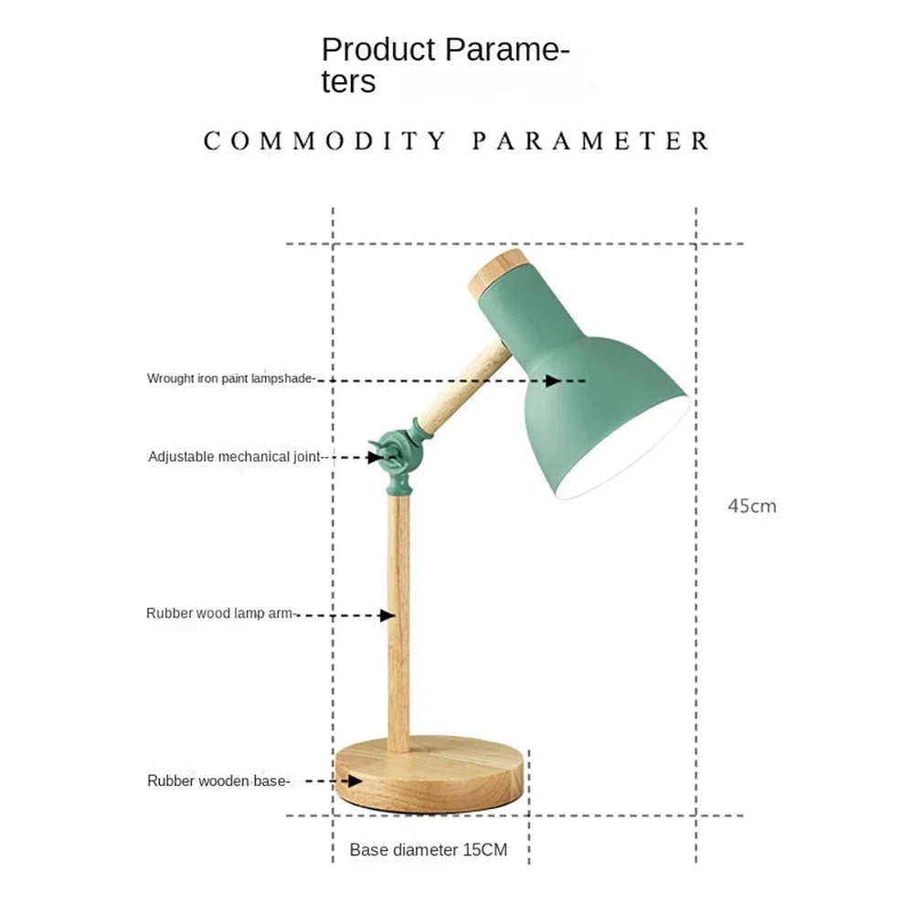 Lampe de table nordique en bois