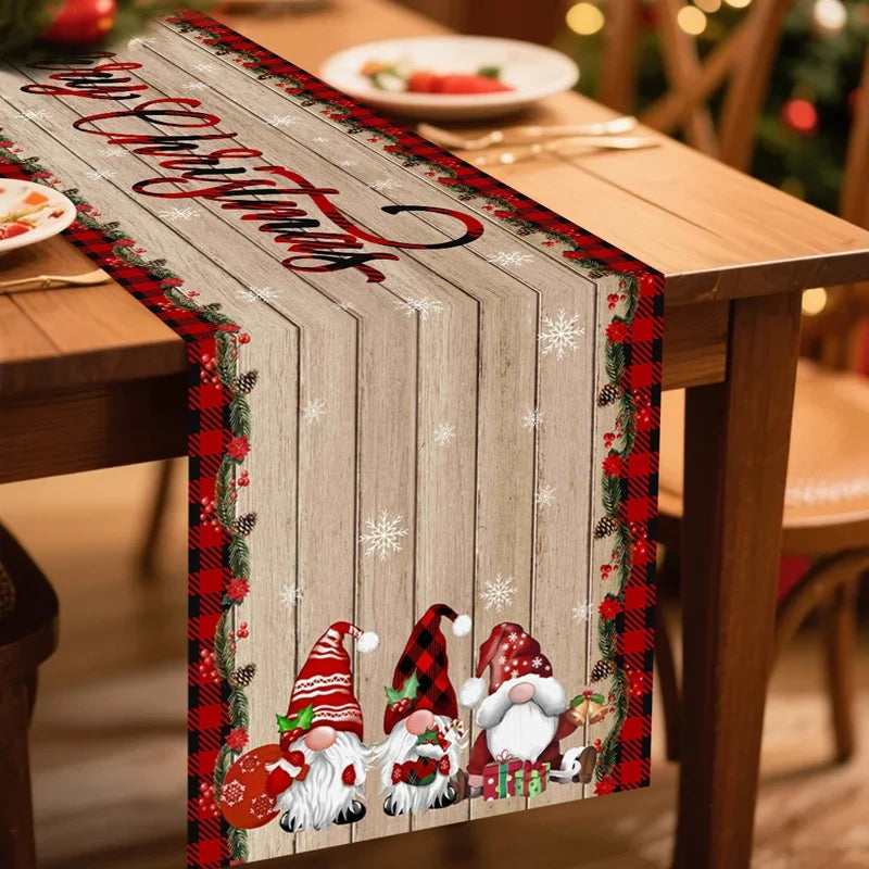Chemin de table de Noël aux lutins, 35 x 180 cm