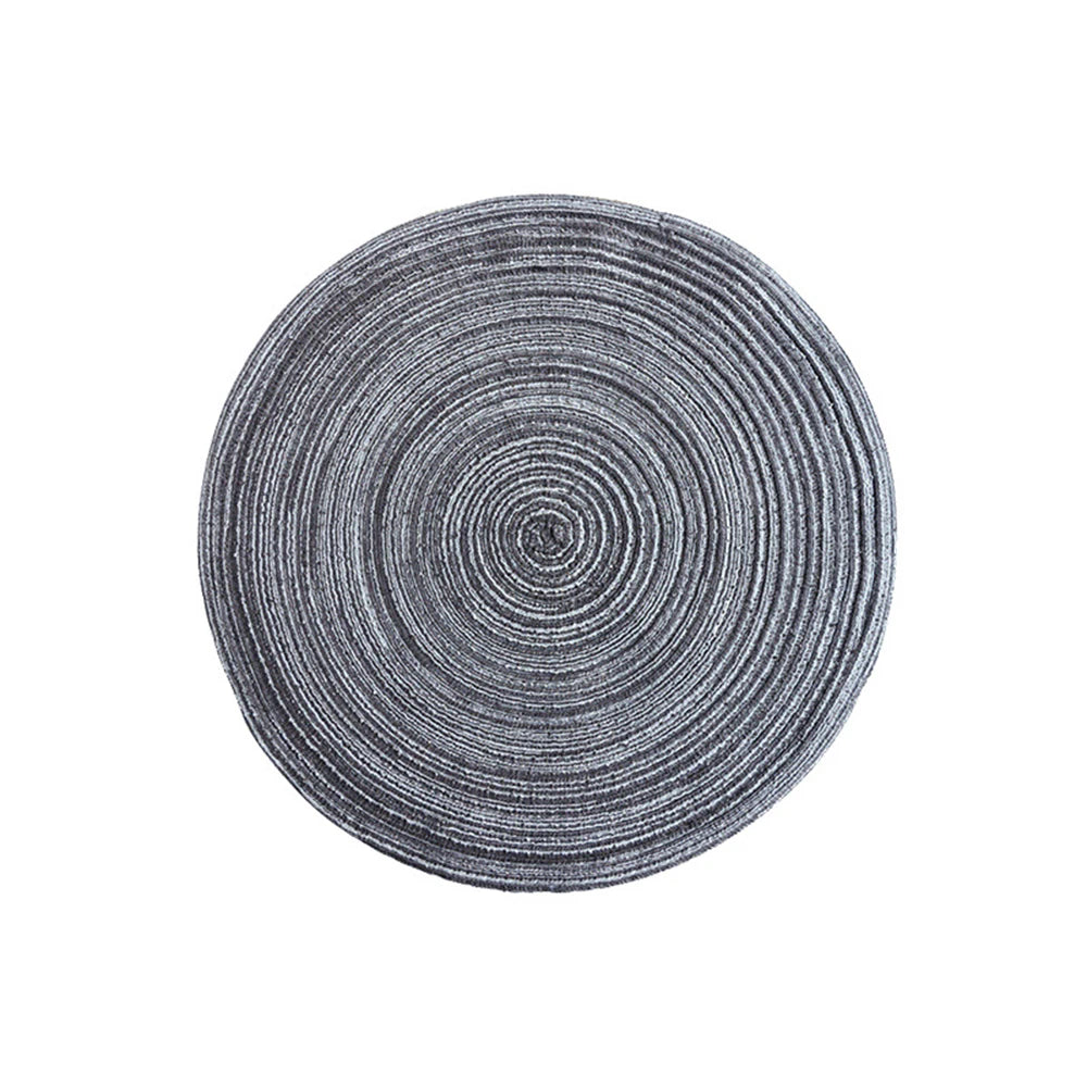 Napperons ronds en ramie tressée, lot de 4