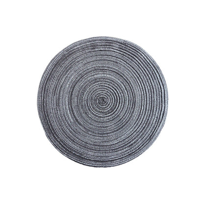 Napperons ronds en ramie tressée, lot de 4