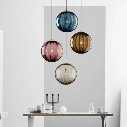 Suspension boule en verre