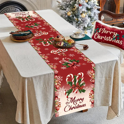 Chemin de table de Noël aux lutins, 35 x 180 cm