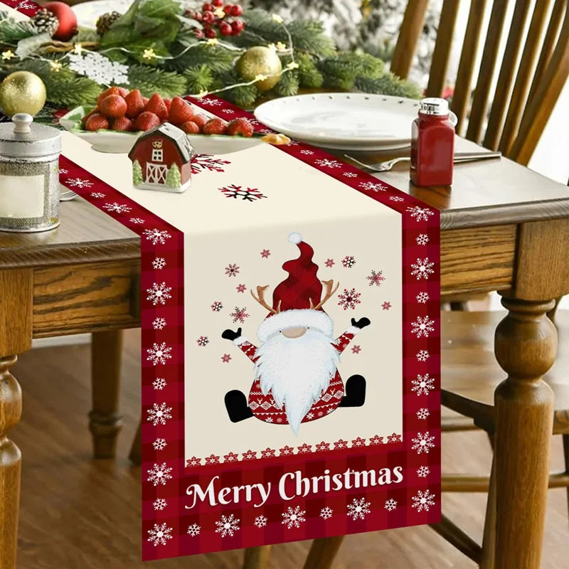 Chemin de table de Noël aux lutins, 35 x 180 cm