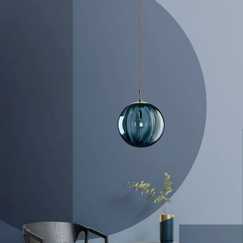 Suspension boule en verre