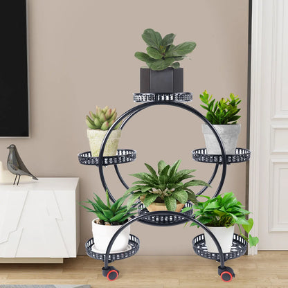 Support à plantes à roulettes