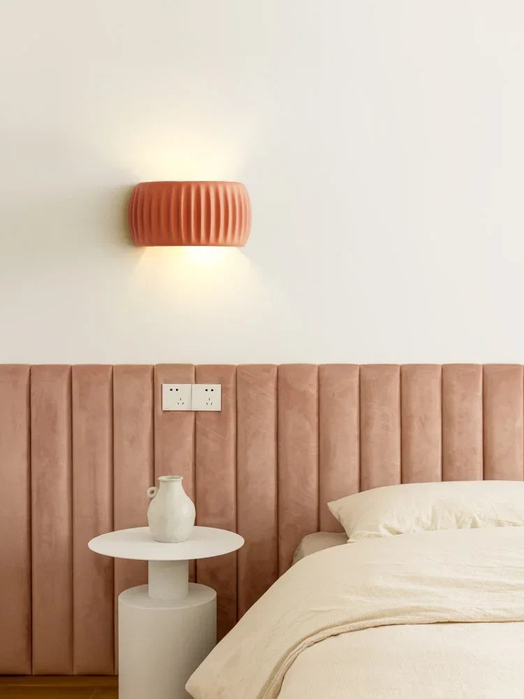 Applique en résine nervurée crème