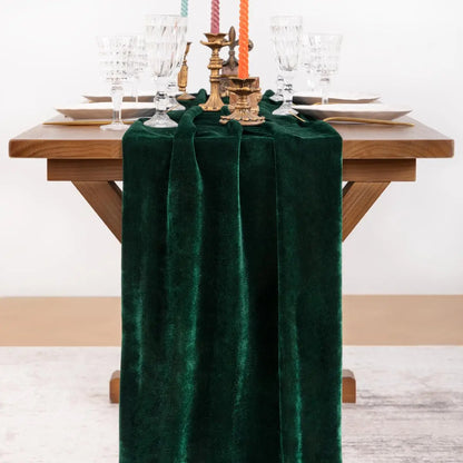 Chemin de table de Noël en velours, 3 m