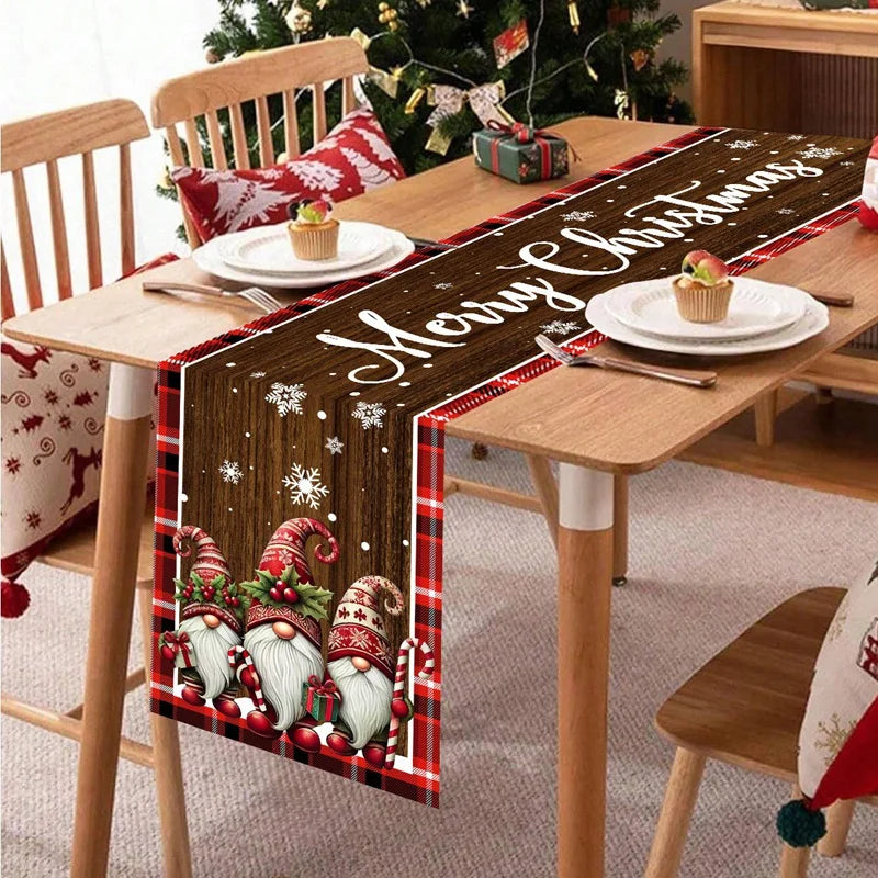 Chemin de table de Noël aux lutins, 35 x 180 cm