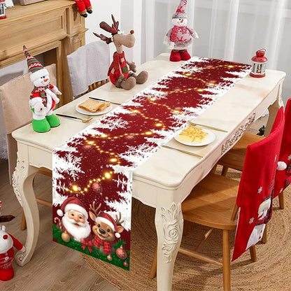 Chemin de table de Noël aux lutins, 35 x 180 cm