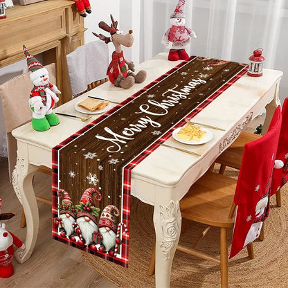 Chemin de table de Noël aux lutins, 35 x 180 cm
