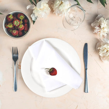 Serviettes de table en coton blanc, lot de 6