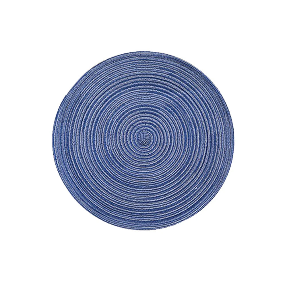 Napperons ronds en ramie tressée, lot de 4
