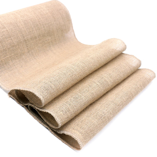 Chemin de table en jute naturelle, style champêtre