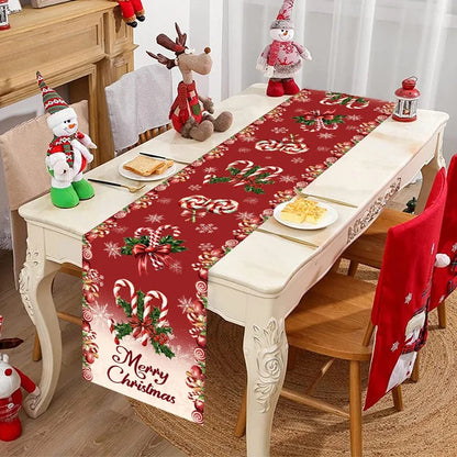 Chemin de table de Noël aux lutins, 35 x 180 cm