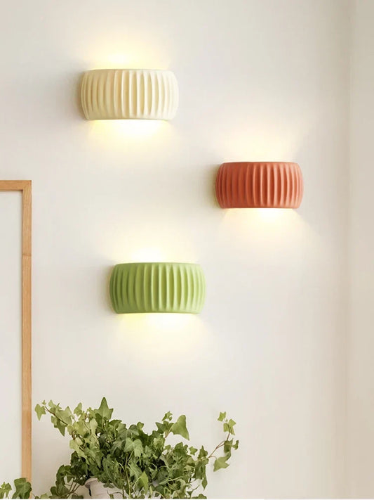 Applique en résine nervurée crème