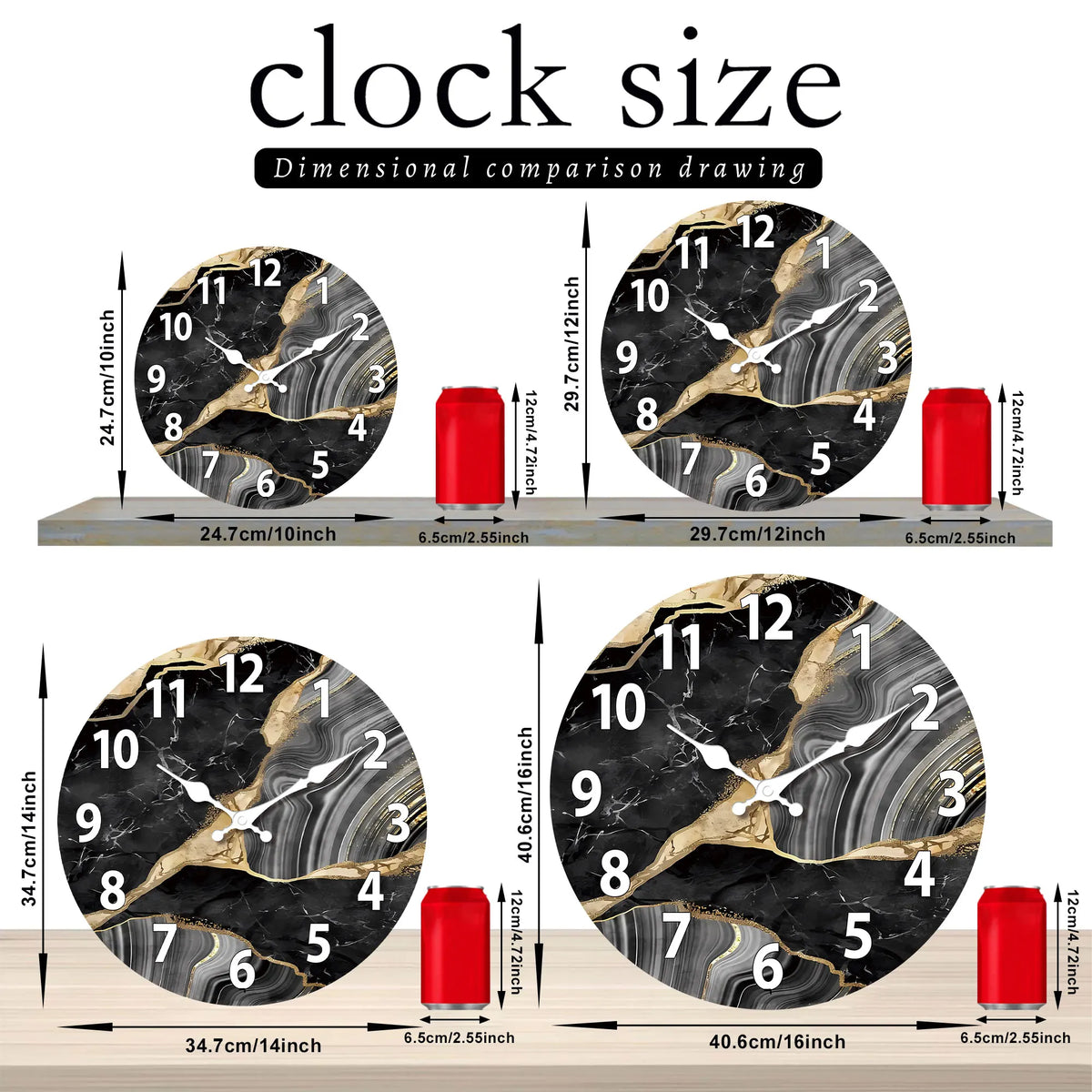 Horloge murale ronde MarbellaTime