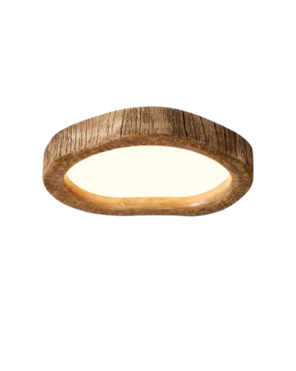 Plafonnier Le Halo effet bois
