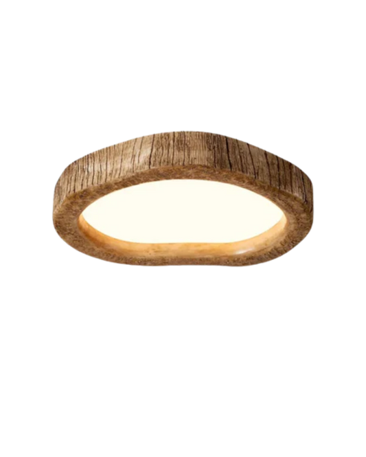 Plafonnier Le Halo effet bois