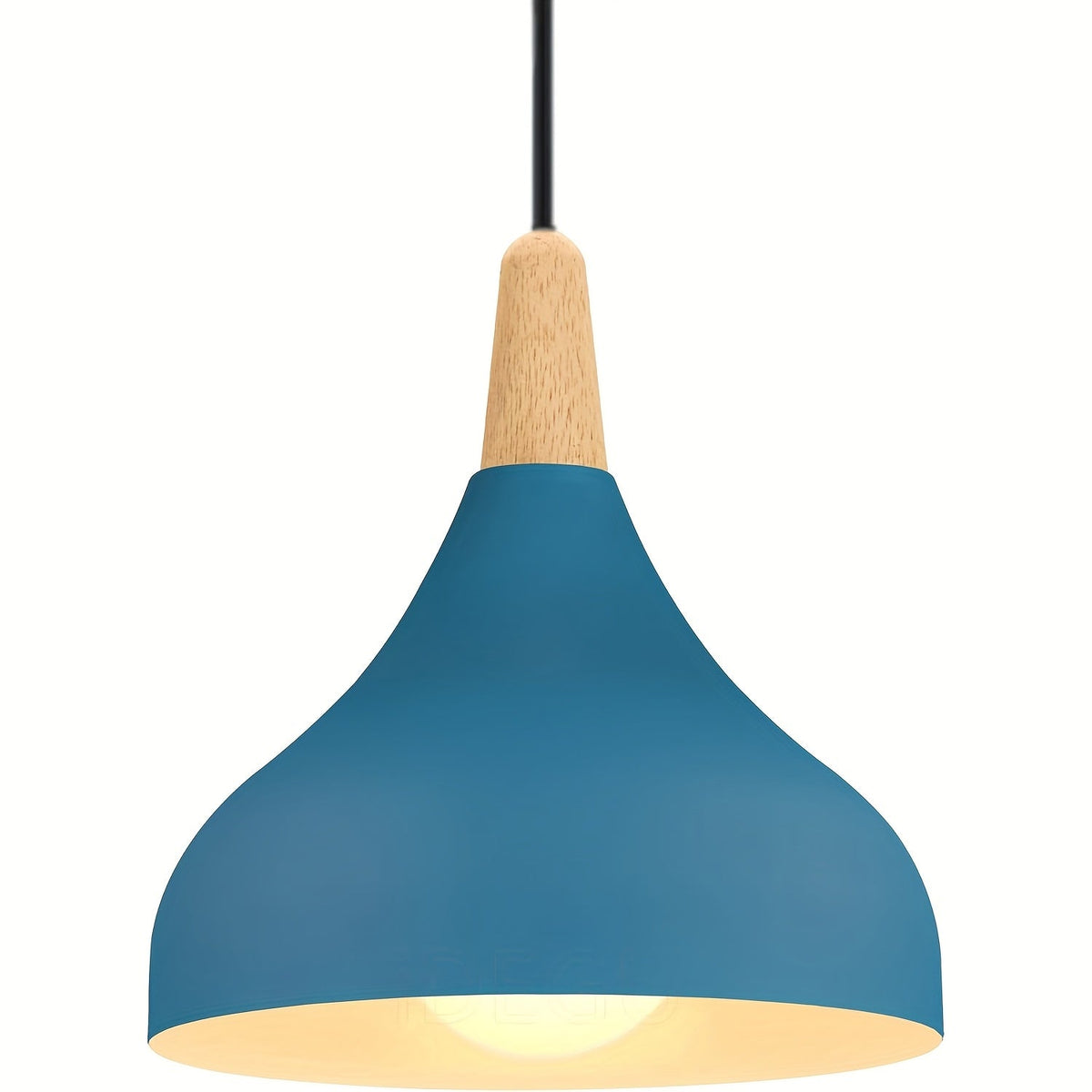 Suspension goutte en métal et bois