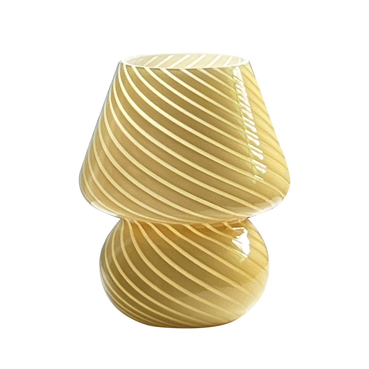 Lampe champignon en verre