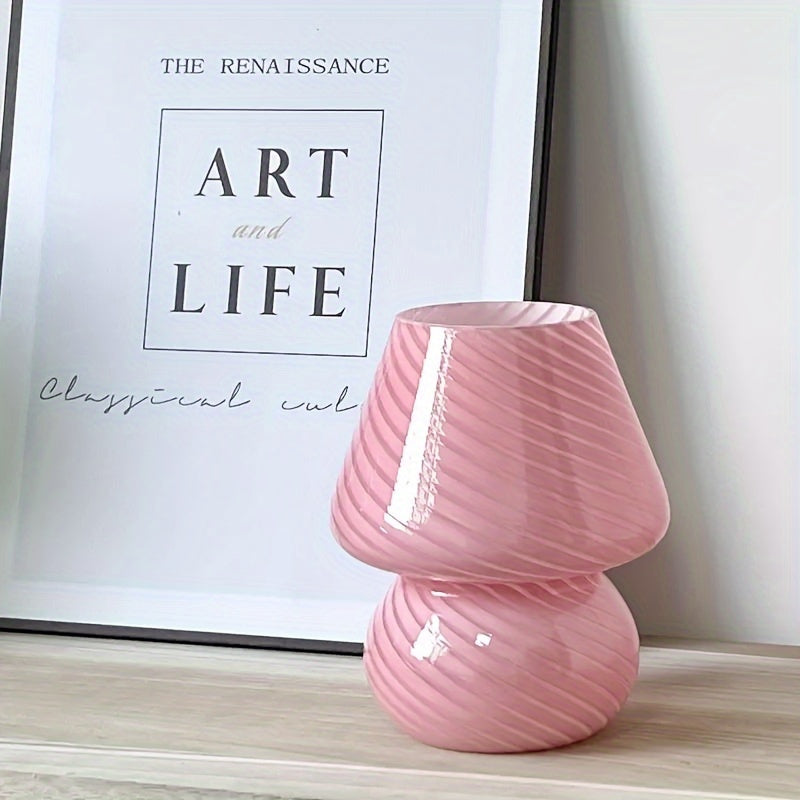 Lampe champignon en verre