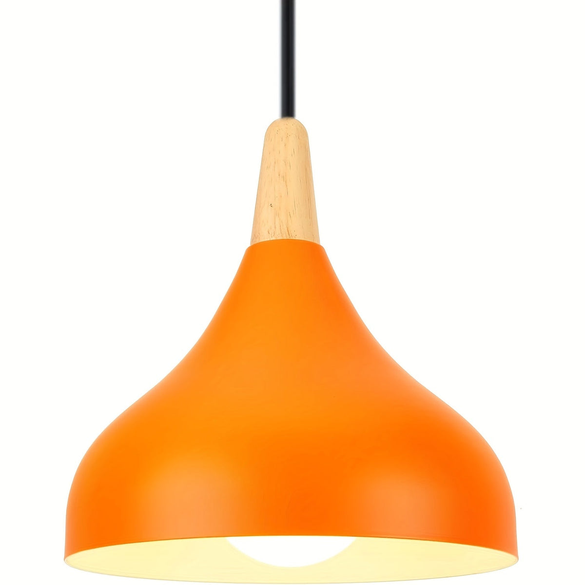 Suspension goutte en métal et bois