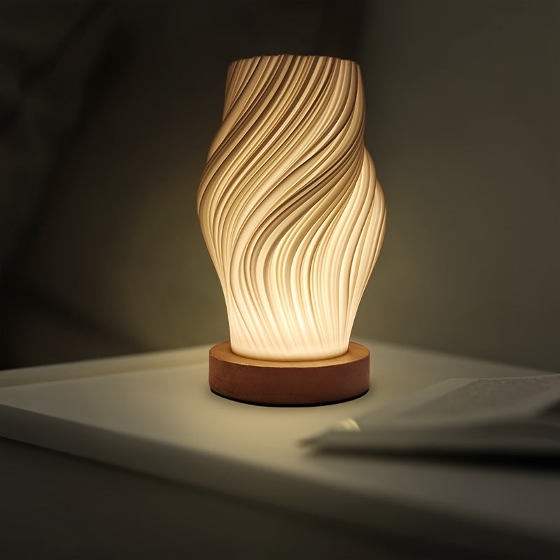 Lampe de table DEL torsadée