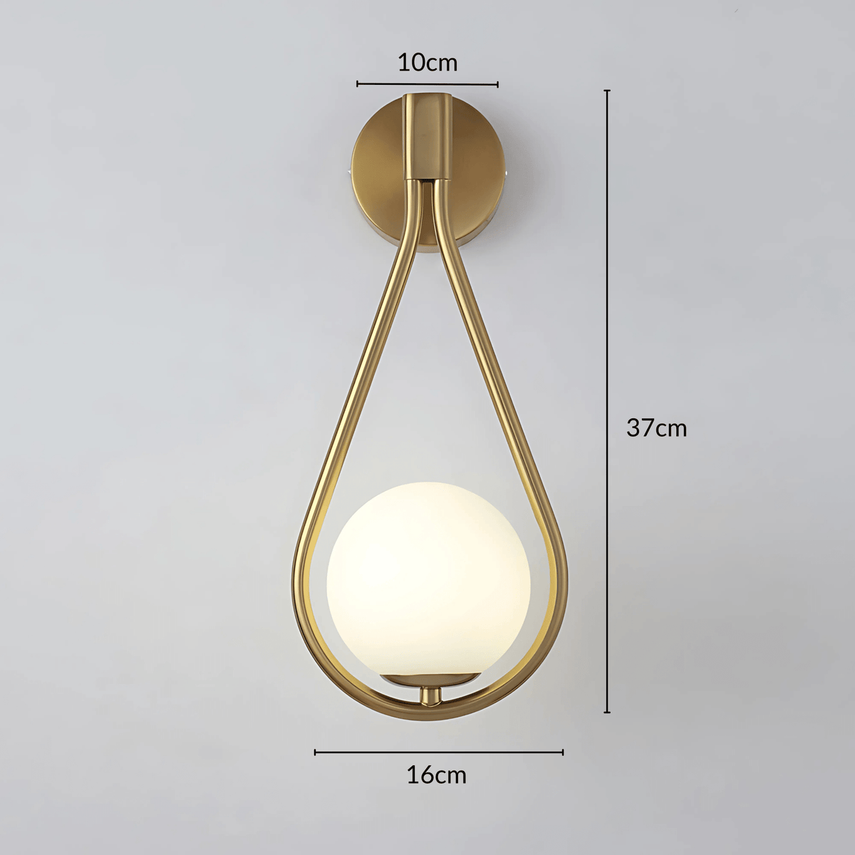 Applique Droplet en laiton et verre